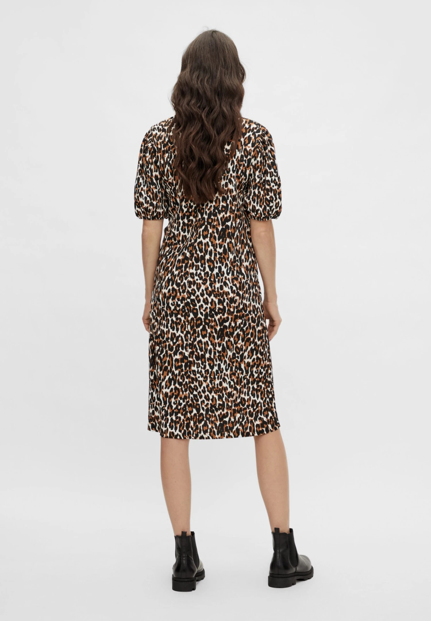 Mamalicious Mlleona - Jurk - White/Brown 3 Mamalicious Mlleona - Jurk - White/Brown - Afbeelding 3