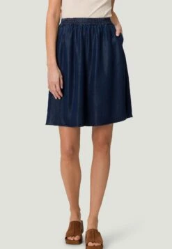 Zero Eingrifftasche - A-Lijn Rok - Dark Blue Denim