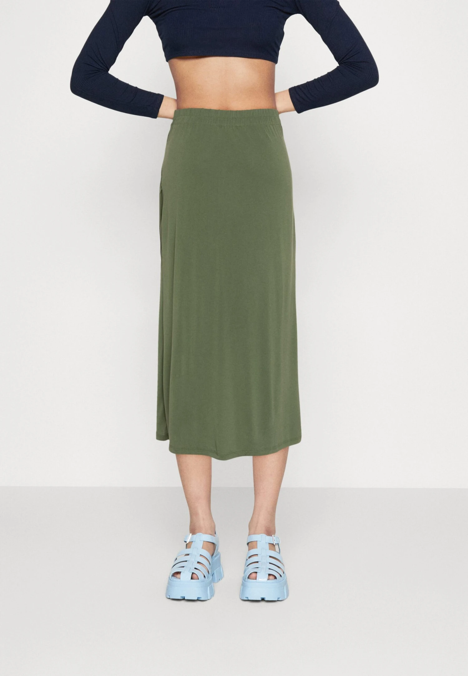 Object Objannie Drape Skirt - Kokerrok - Vineyard Green 1 Object Objannie Drape Skirt - Kokerrok - Vineyard Green