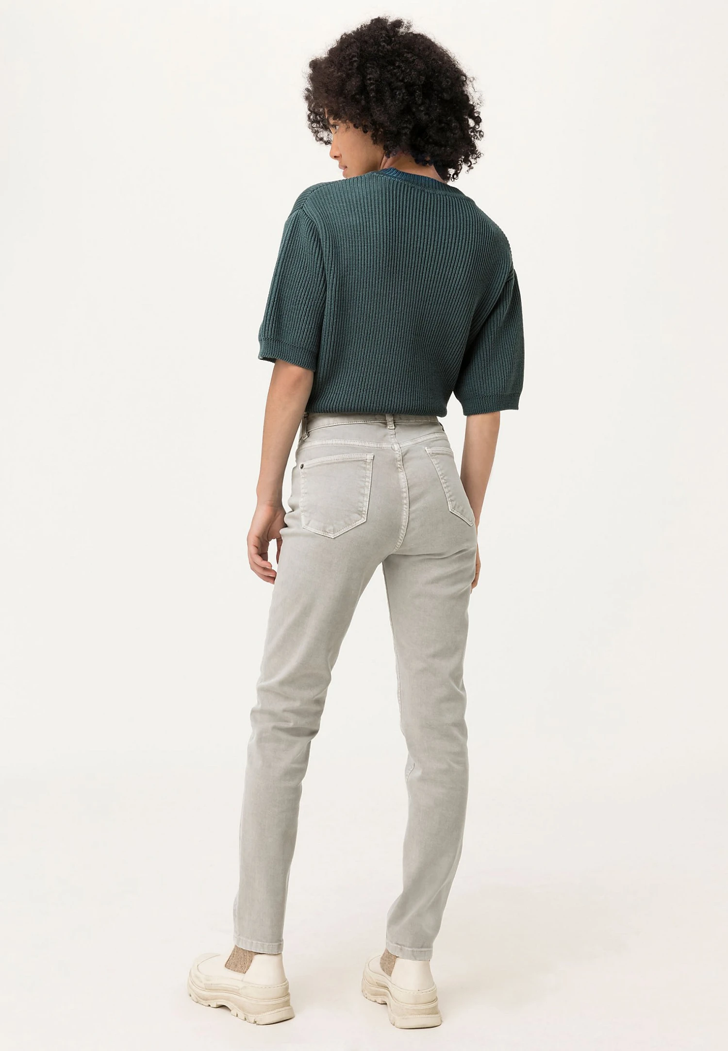 High Rise - Slim Fit Jeans - Light Grey Washed 2 High Rise - Slim Fit Jeans - Light Grey Washed - Afbeelding 2
