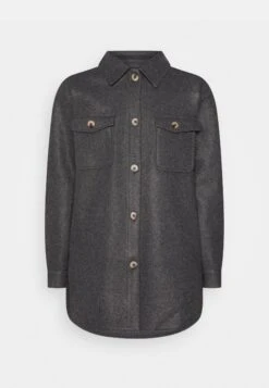 Pieces Pcjudy Shacket- Halflange Jas - Dark Grey -Only Mode Winkel f205b62f27f64200a413216f49f51c6f