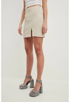 NA-KD Mit Schlitz - Minirok - Beige