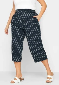 Paisley Print Cropped- Broek - Blue