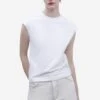 ADOLFO DOMINGUEZ Stretch Drop Sleeve - T-Shirt Basic - White