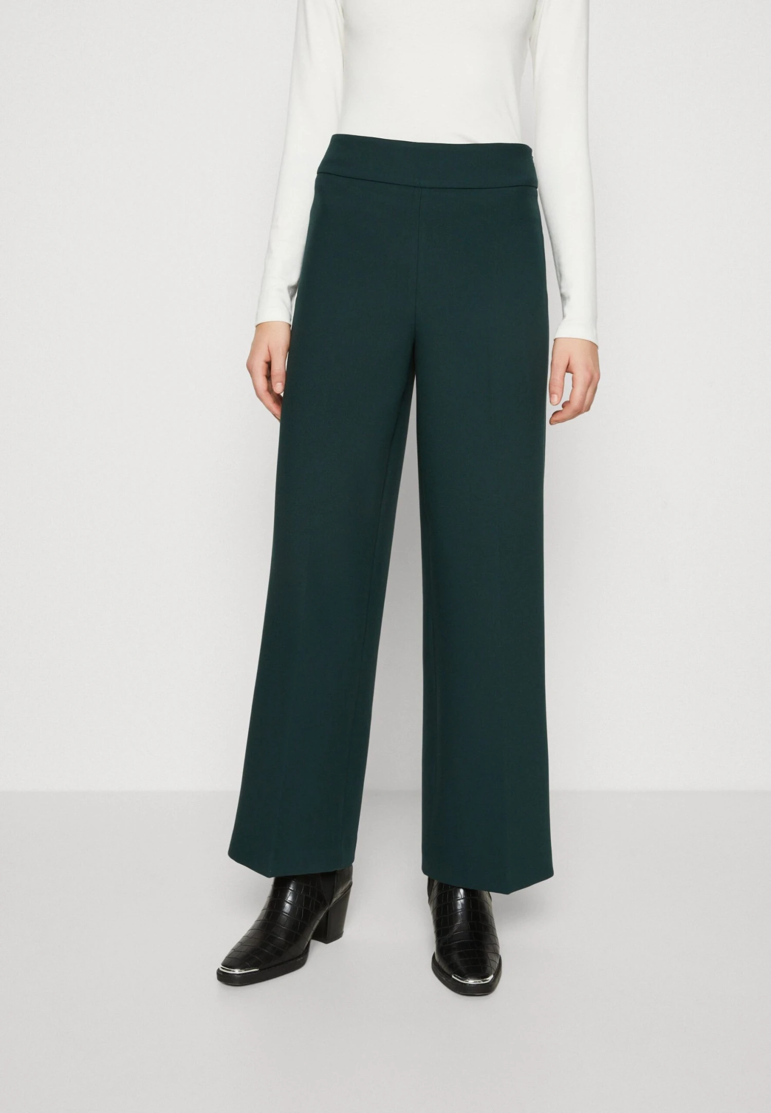 Eloise Wide Ancle Pant- Broek - Scarab 1 Eloise Wide Ancle Pant- Broek - Scarab
