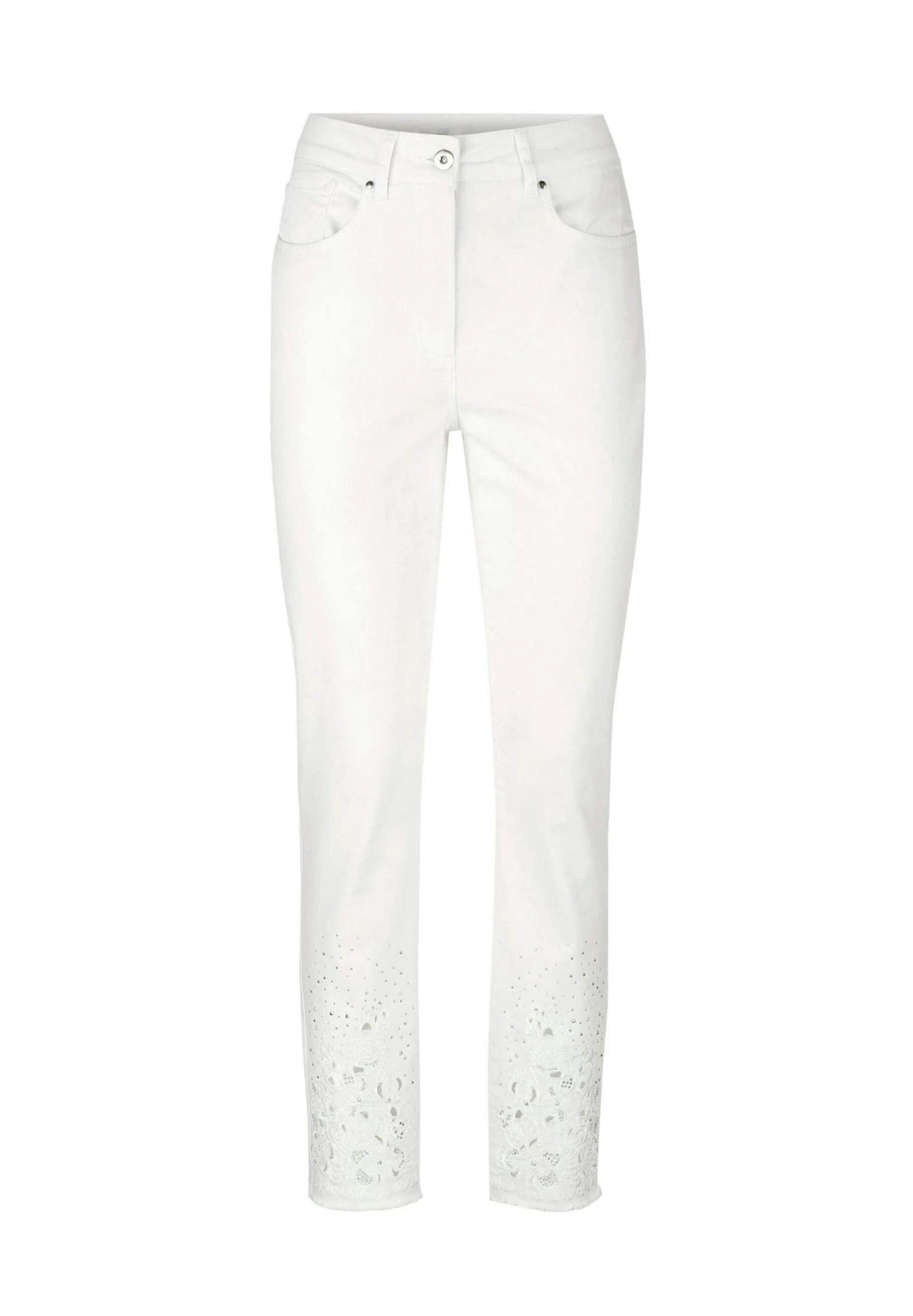 Slim Fit Jeans - Weiß 9 Slim Fit Jeans - Weiß - Afbeelding 9