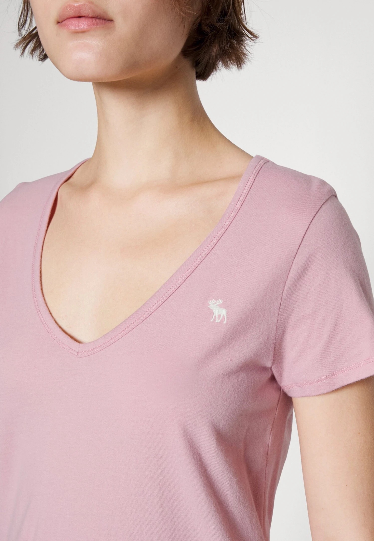 Abercrombie & Fitch 3 Pack - T-Shirt Basic - Brill White/Zephyr/Heather Grey 8 Abercrombie & Fitch 3 Pack - T-Shirt Basic - Brill White/Zephyr/Heather Grey - Afbeelding 8