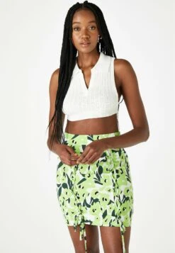 Lori Lace Up- Minirok - Green Pattern