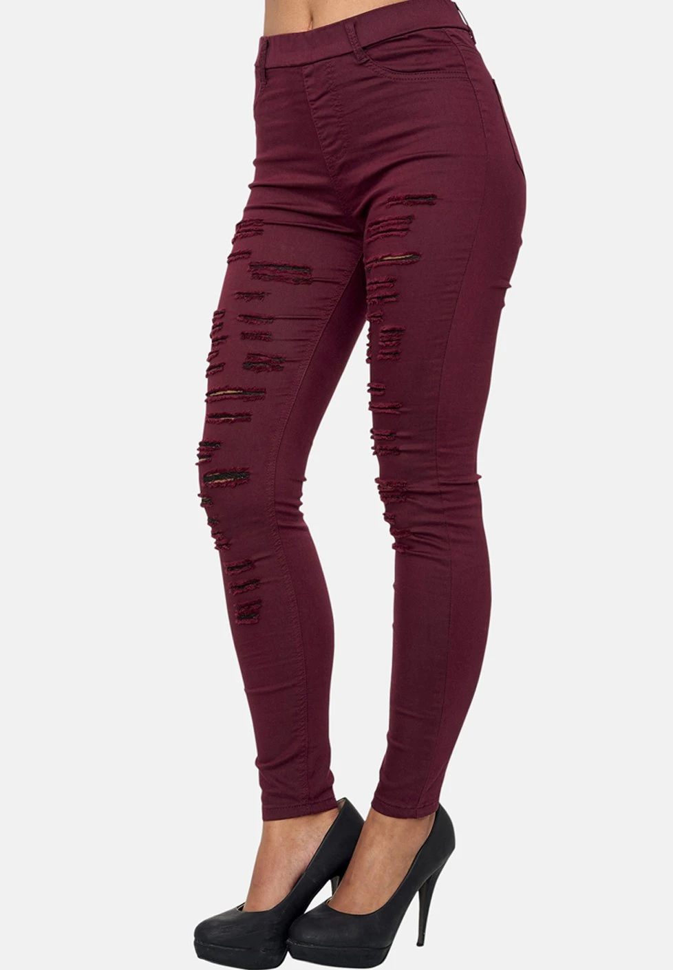 Destroyed Chunkyrayan - Jeggings - Rot 4 Destroyed Chunkyrayan - Jeggings - Rot - Afbeelding 4