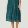 Zero Mit Pailetten - A-Lijn Rok - Teal