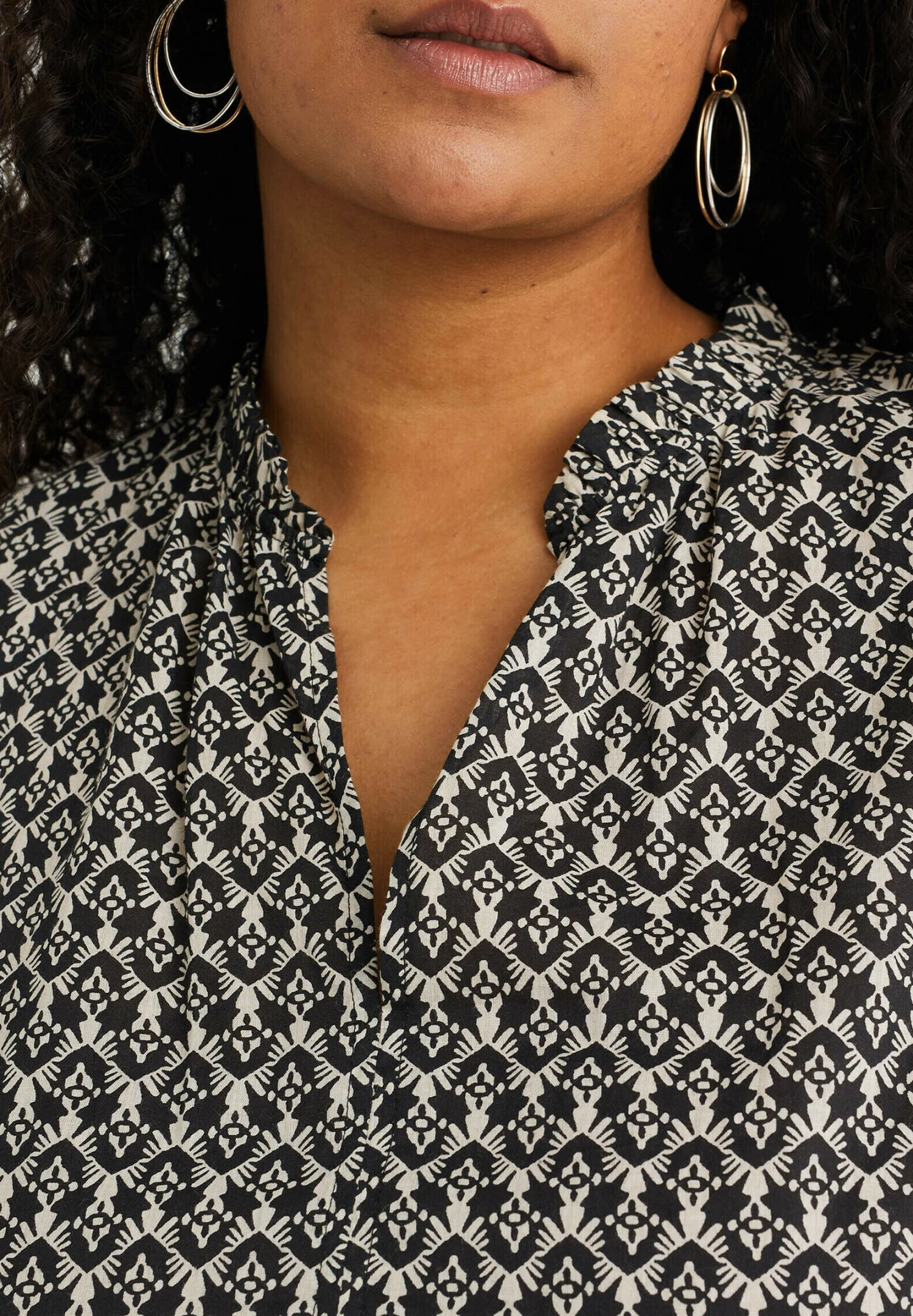 WE FASHION Met Dessin Curve - Jurk - Black 4 WE FASHION Met Dessin Curve - Jurk - Black - Afbeelding 4