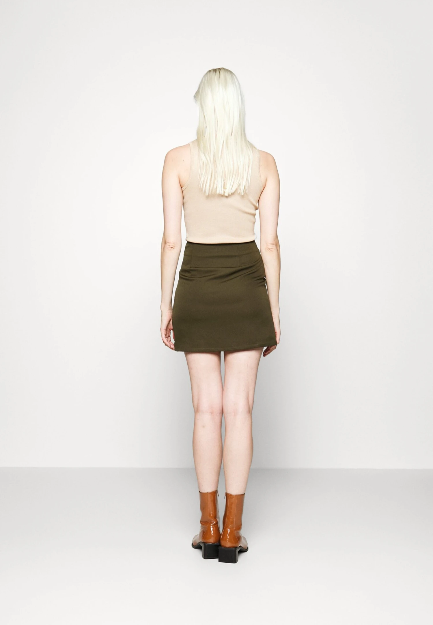 A-Lijn Rok - Khaki 3 A-Lijn Rok - Khaki - Afbeelding 3