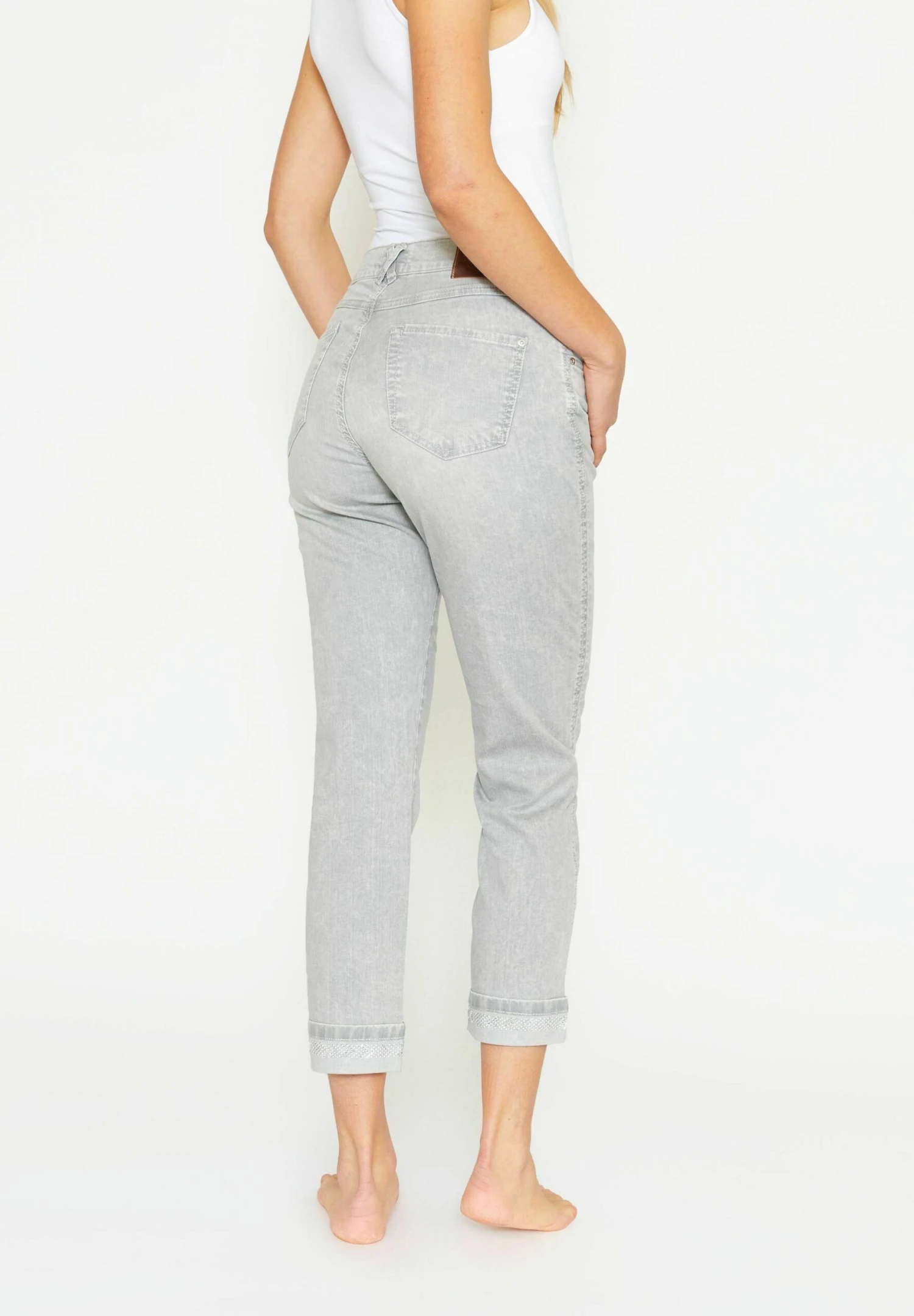 Angels Darleen Crop Tu Plate - Slim Fit Jeans - Hellgrau 3 Angels Darleen Crop Tu Plate - Slim Fit Jeans - Hellgrau - Afbeelding 3