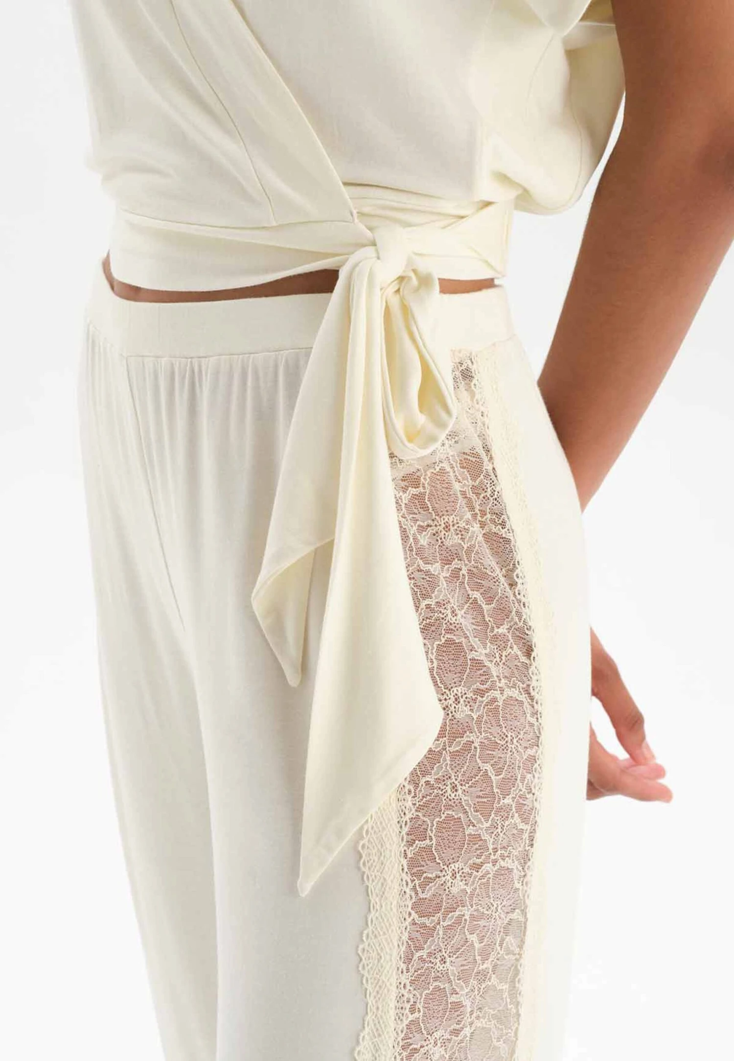 Lace Detailed - Broek - Ecru 4 Lace Detailed - Broek - Ecru - Afbeelding 4