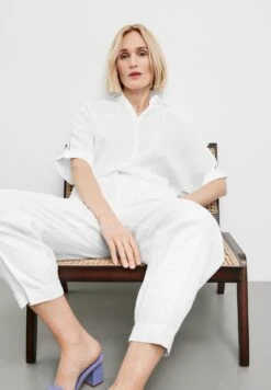 Gerry Weber 7/8 Trousers With Pleat - Broek - Weiß Weiß -Only Mode Winkel f7110aca16724fa690df74a6312cb410