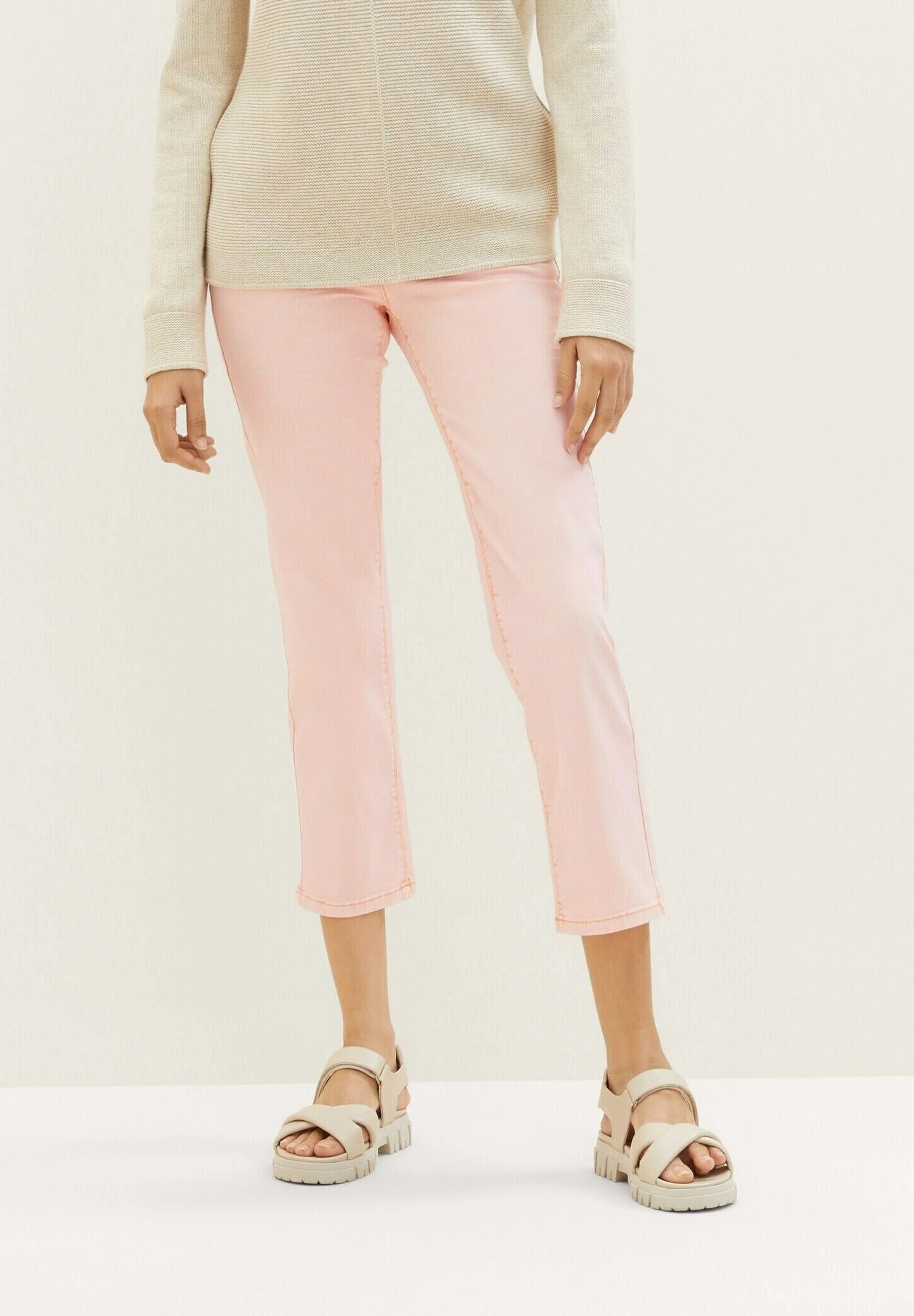 Tom Tailor Alexa Cropped - Straight Leg Jeans - Bright Mango Orange 1 Tom Tailor Alexa Cropped - Straight Leg Jeans - Bright Mango Orange