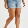 WE FASHION Curve - Jeansshort - Blue