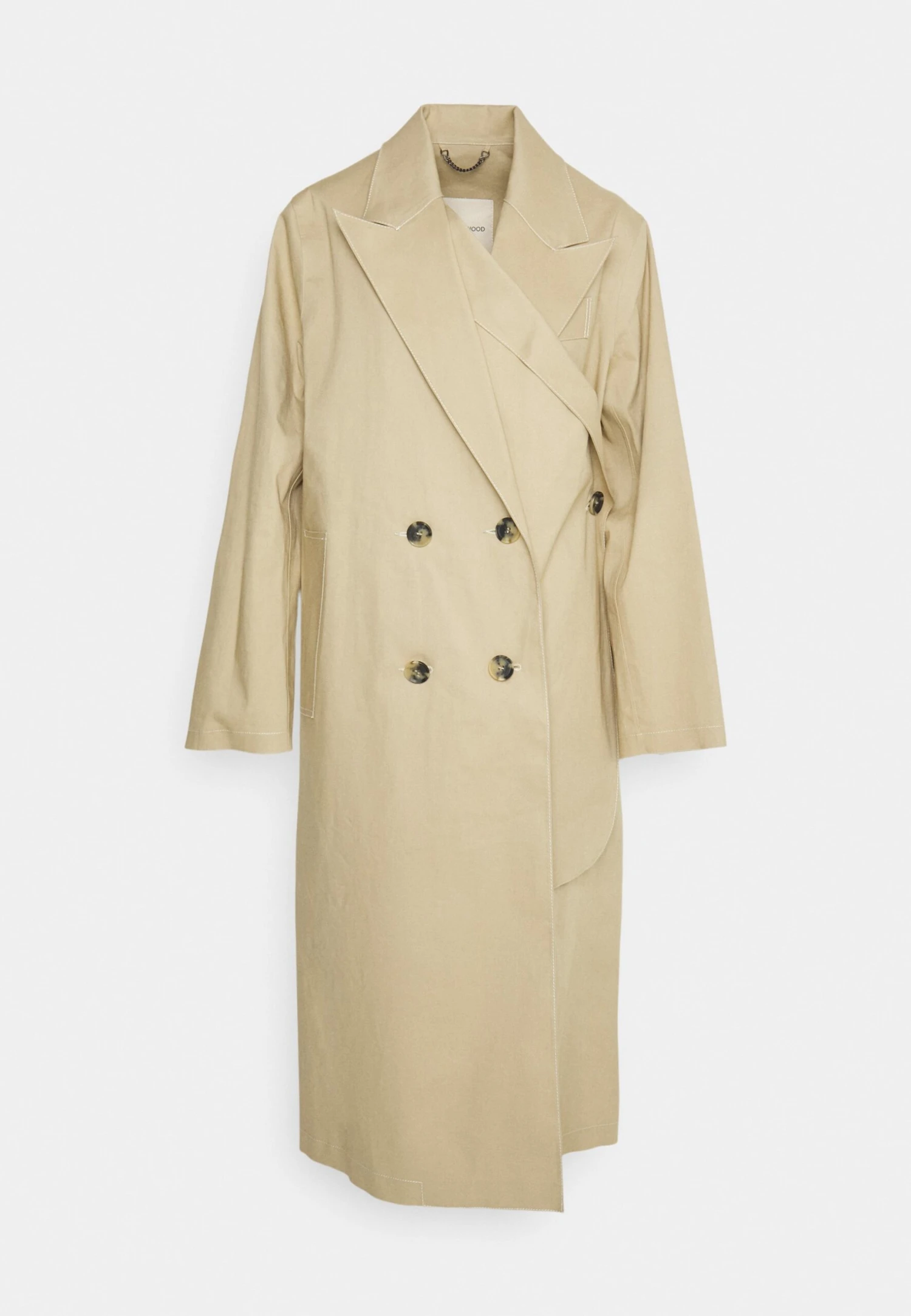 Wood Wood Dominique Wrap Coat - Trenchcoat - Beige 4 Wood Wood Dominique Wrap Coat - Trenchcoat - Beige - Afbeelding 4