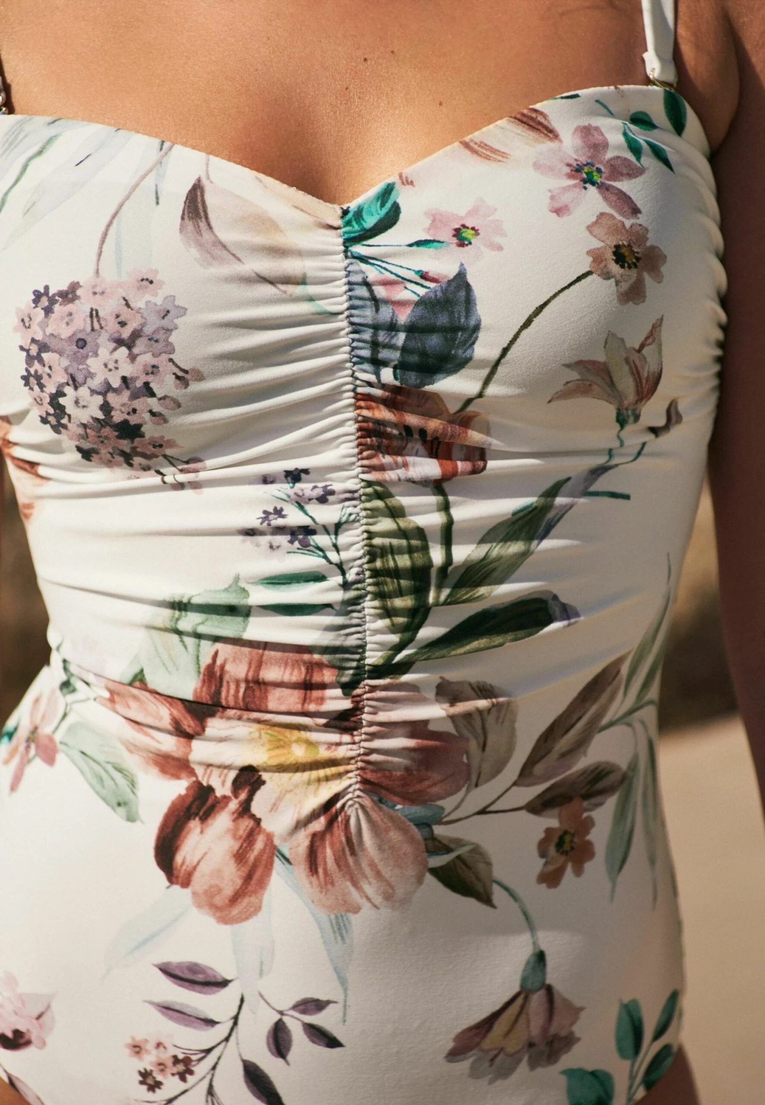 Next Bandeau Tummy ControlStandard - Badpak - White Floral 4 Next Bandeau Tummy ControlStandard - Badpak - White Floral - Afbeelding 4