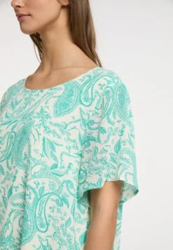 Usha Kurzarm - Jurk - Türkis Wollweiss -Only Mode Winkel f8caee9f559046a6b715da8932046b60