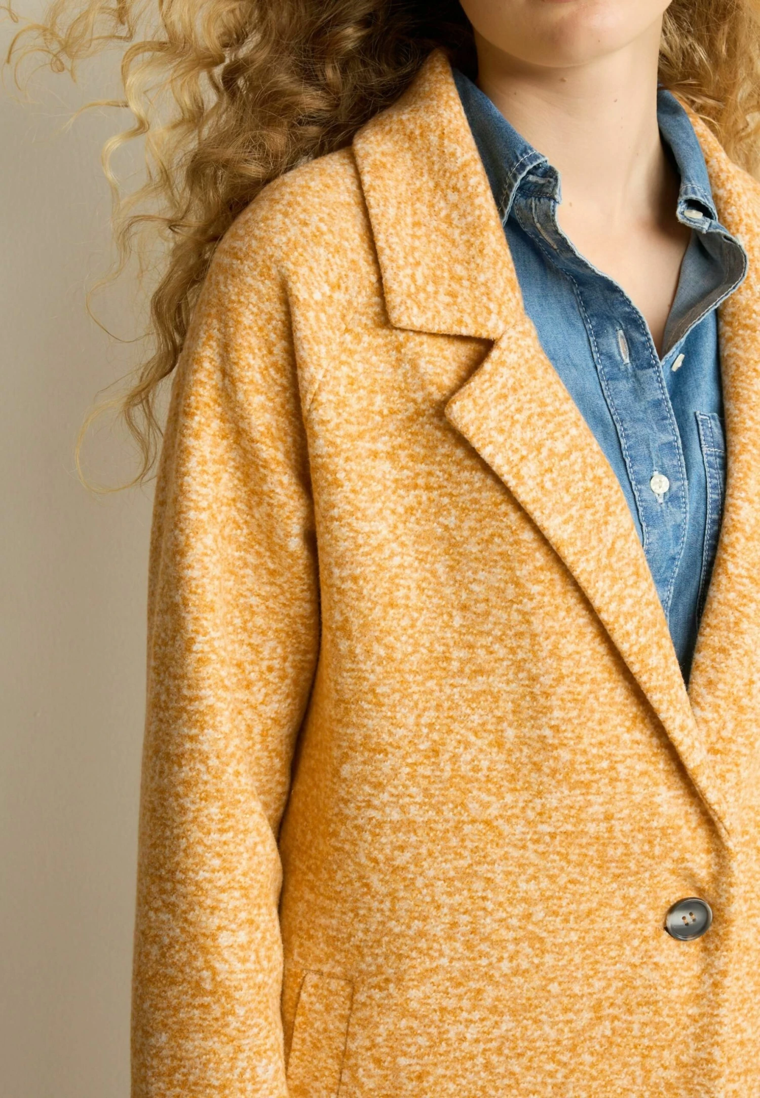 Next Halflange Jas - Ochre Yellow 3 Next Halflange Jas - Ochre Yellow - Afbeelding 3