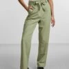 Pieces Pcbosella Paperbag Straight Pants - Broek - Tea
