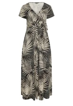 Leaf Print- Jurk - Black -Only Mode Winkel fa993165997f42f6a03916310bd95d4e