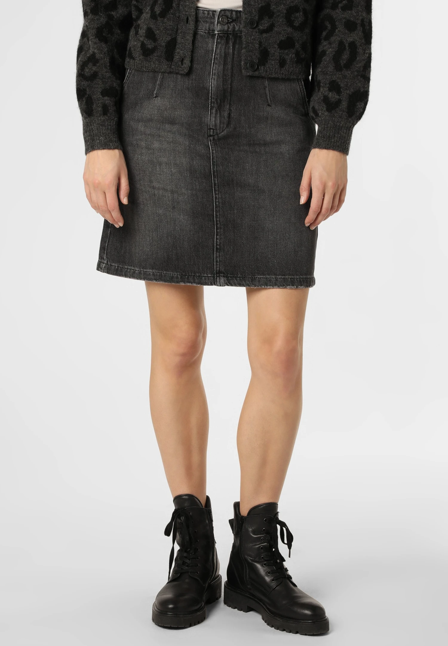 DRYKORN Rock Belou - A-Lijn Rok - Anthrazit 1 DRYKORN Rock Belou - A-Lijn Rok - Anthrazit