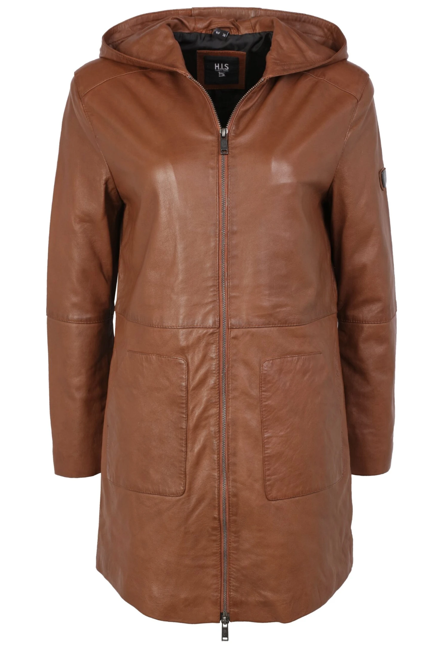 H.I.S Safira - Halflange Jas - D Cognac 4 H.I.S Safira - Halflange Jas - D Cognac - Afbeelding 4