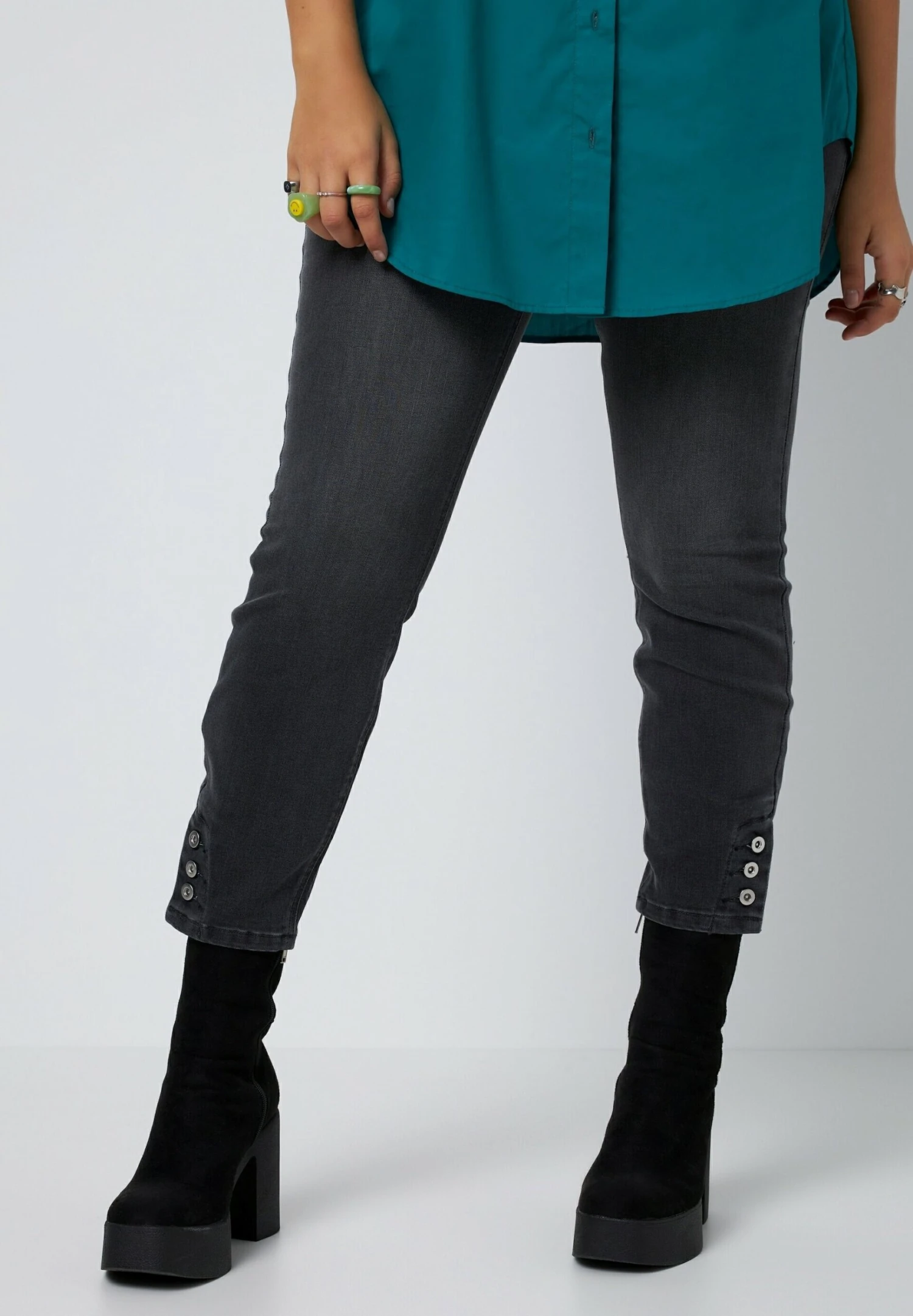 Slim Fit Jeans - Grey Denim 1 Slim Fit Jeans - Grey Denim