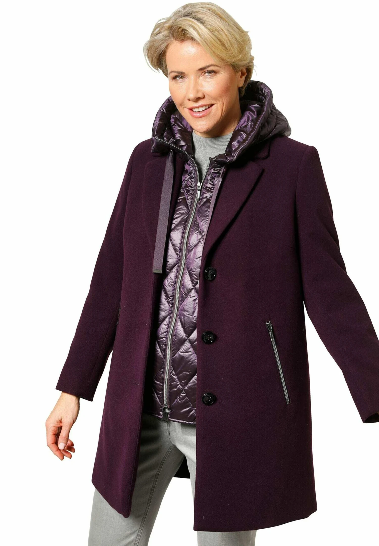 2-In-1- Winterjas - Lila 4 2-In-1- Winterjas - Lila - Afbeelding 4