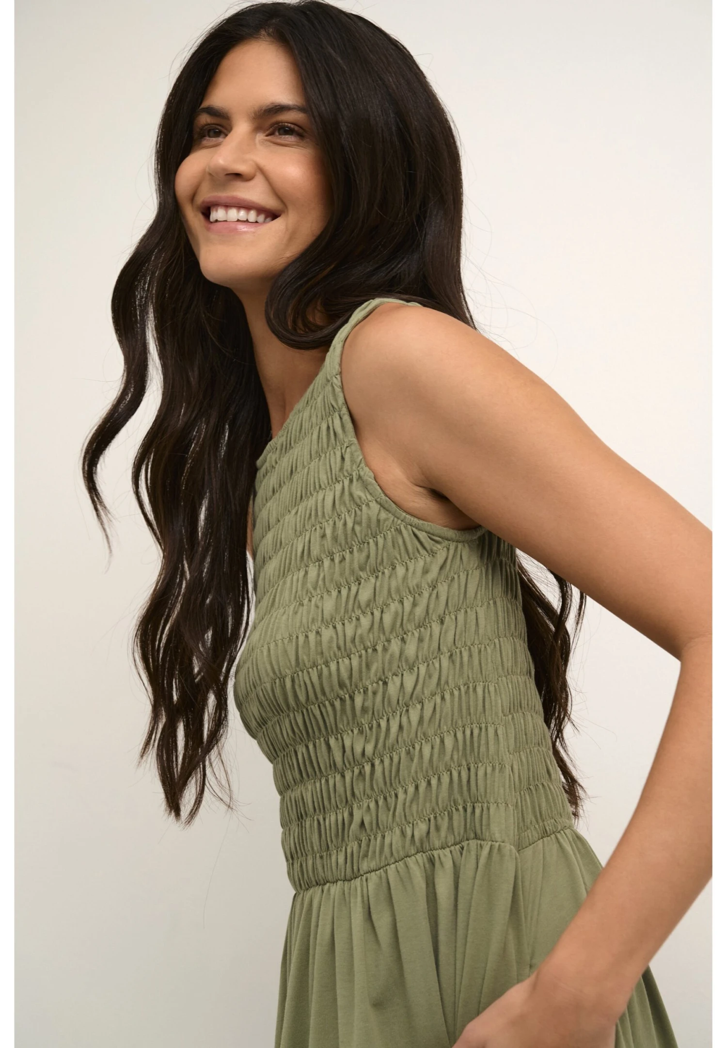 Cream Crlula- Jerseyjurk - Oil Green 4 Cream Crlula- Jerseyjurk - Oil Green - Afbeelding 4