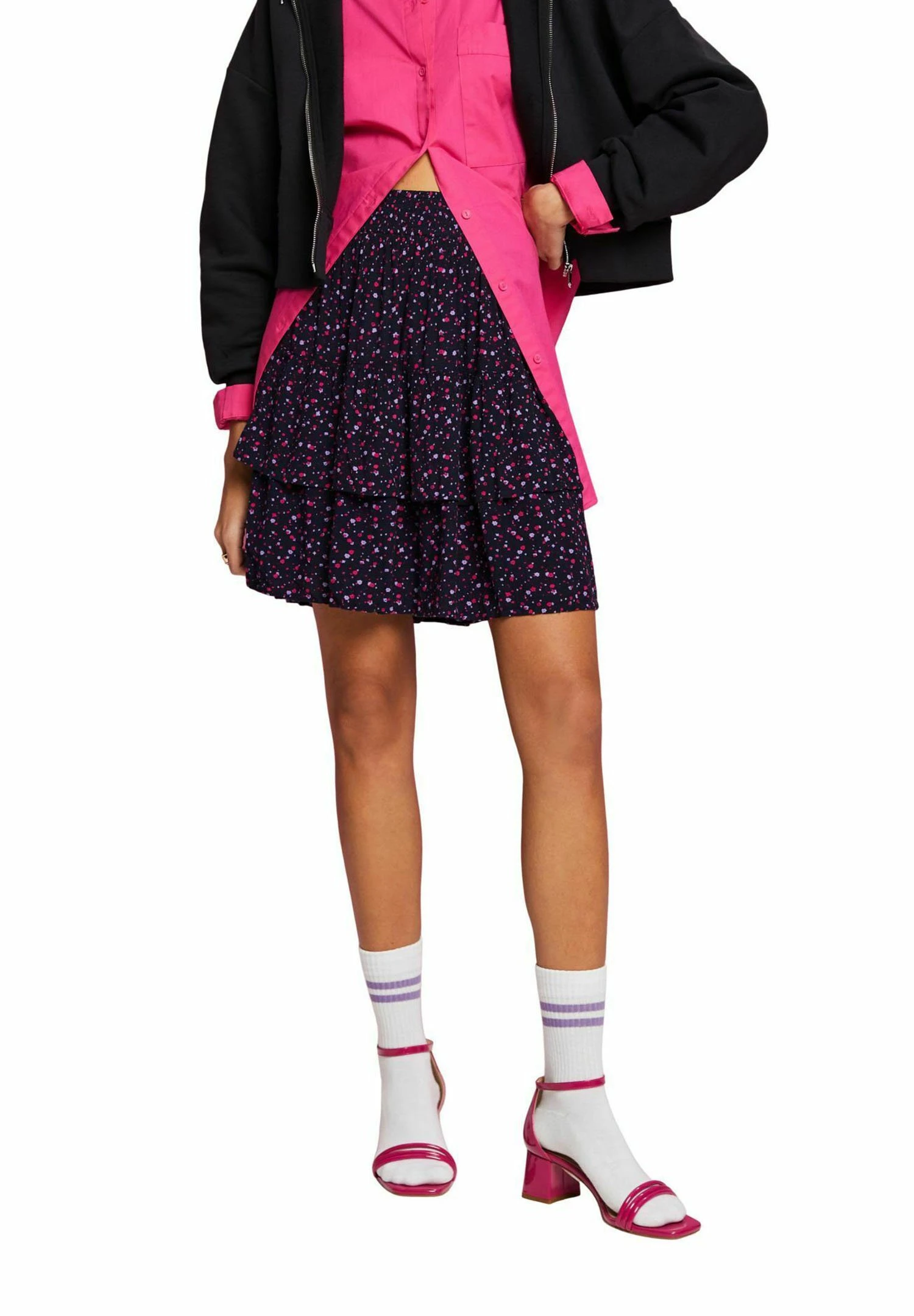 Edc By Esprit Light - A-Lijn Rok - Navy 1 Edc By Esprit Light - A-Lijn Rok - Navy