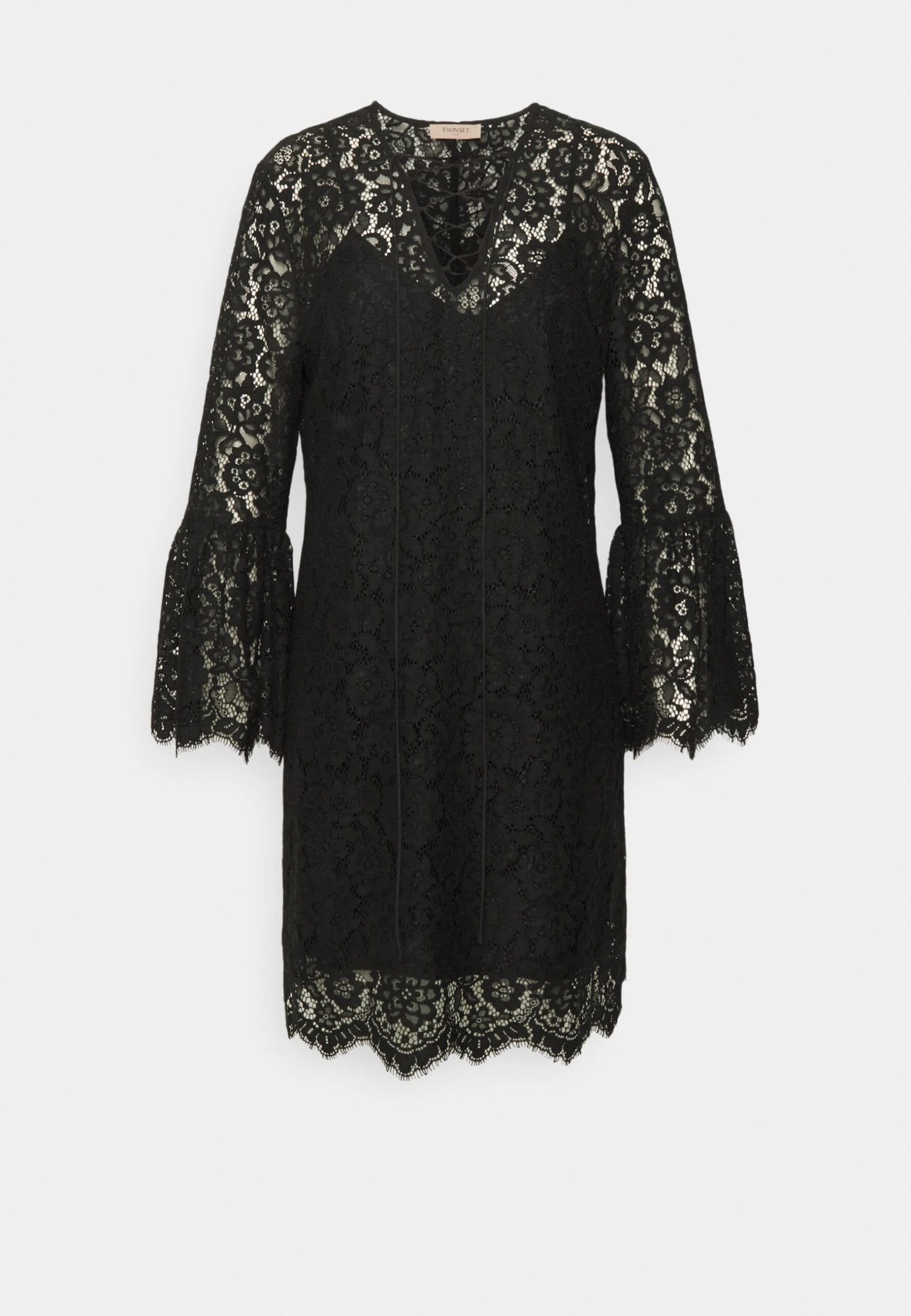 TWINSET Loving Macrame - Cocktailjurk - Nero 7 TWINSET Loving Macrame - Cocktailjurk - Nero - Afbeelding 7