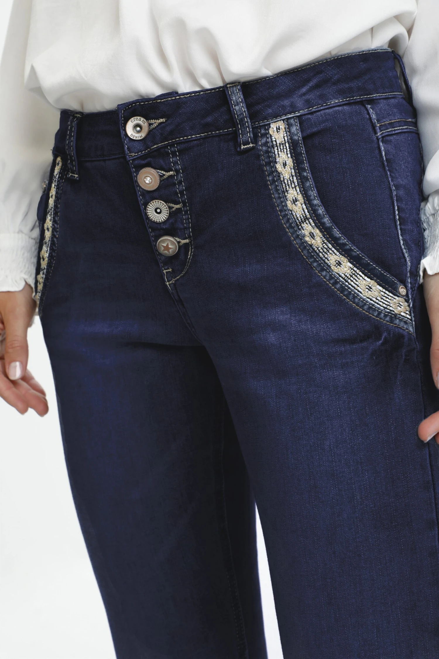 Cream Crholly - Slim Fit Jeans - Dark Blue Denim 4 Cream Crholly - Slim Fit Jeans - Dark Blue Denim - Afbeelding 4