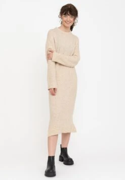 Soft Rebels Srallison- Gebreide Jurk - Whitecap Gray Melange