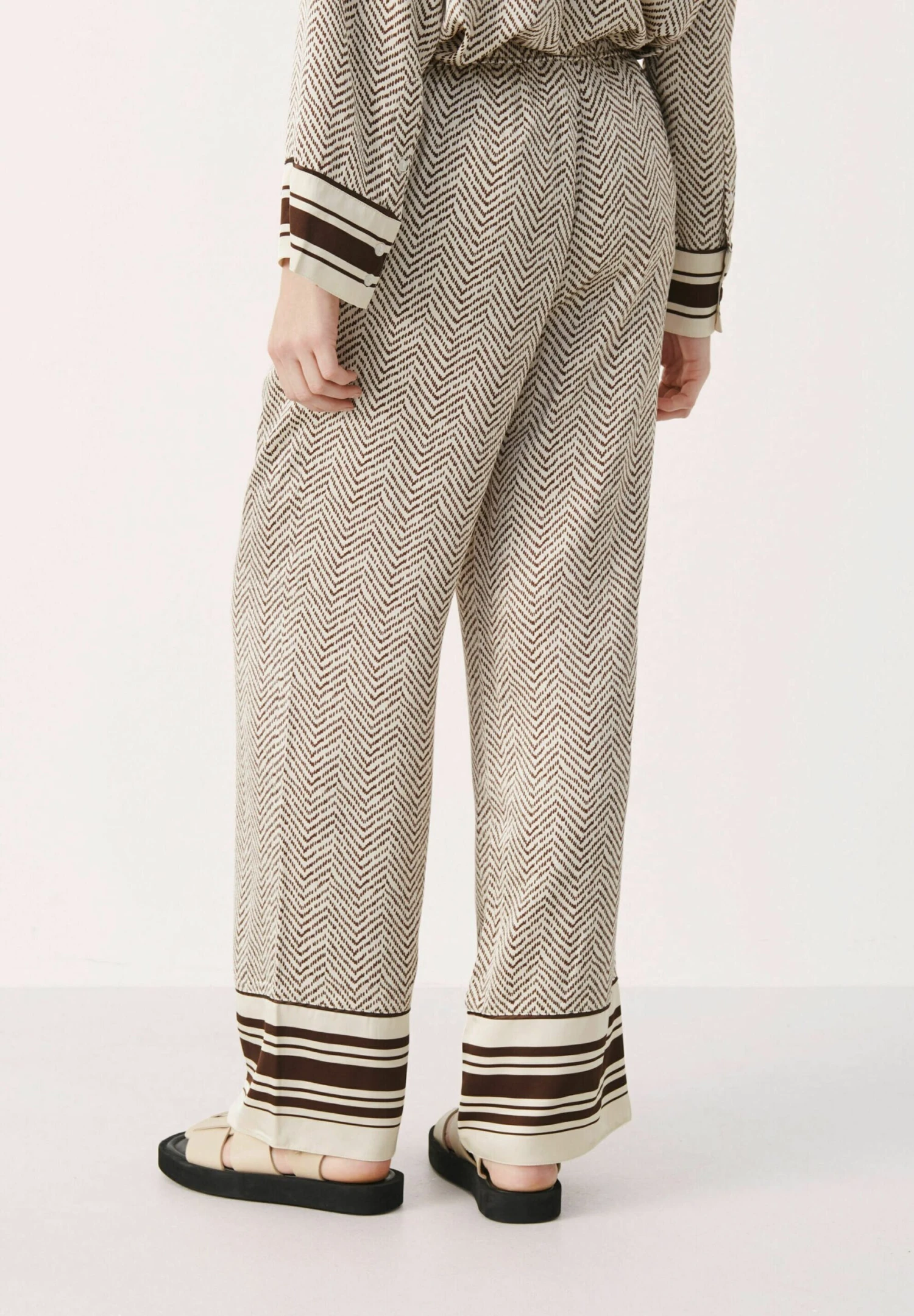 Part Two Tiaras - Broek - Chestnut Herringbone 3 Part Two Tiaras - Broek - Chestnut Herringbone - Afbeelding 3